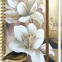 Spiral Journal Notebook, A5 Cute Notebooks for Women Men, College Ruled Hardcover Notebook for Work & Note Taking, 60 Pages Double-Wire Journals for Writing, Cute Glitter Flowers