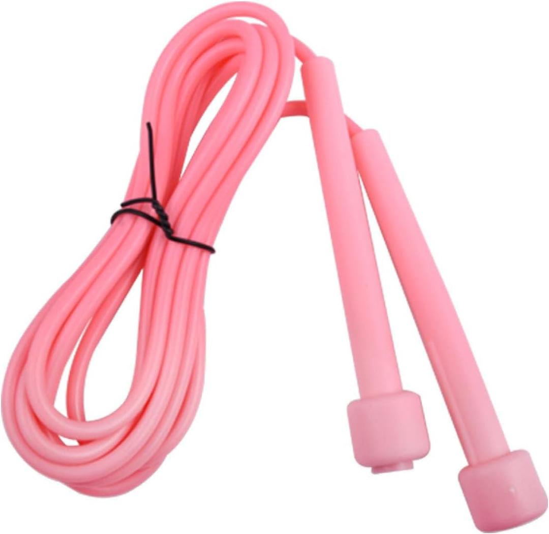 Jump rope men's and women's gym PVC jump rope adjustable fitness equipment muscle boxing MMA training (pink)