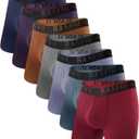 BAMBOO COOL Men's Ultra ComfortSoft Underwear, Moisture Wicking & Breathable No Ride Up Boxer Briefs with Fly, Multipack, M