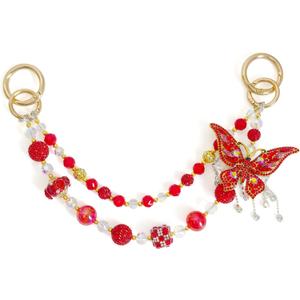 QTKJ Phone Charms Strap, Diamond Beaded Phone Charm, Wrist Strap Aesthetic CellPhone Keychain, Cute Beaded Lanyard for Women Bag Decoration, Car Keys, Camera,(Style 289