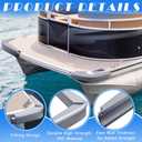 Pangda 2 Pack Pontoon Corner Boat Fenders PVC Dock Bumpers for Docking Boat Aluminum Corner Cap 9 x 9 x 4 Inch Pontoon Accessories UV-Resistant for Marine Cushioned Protection (Silver)