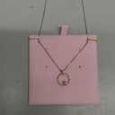 Swarovski Creativity Collection Women's Necklace, Intertwined circle Pendant with White Crystals and Rose-Gold Tone Plated Chain