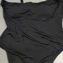 QINSEN Womens Seamed Cup Spaghetti Straps One Piece Bathing Suits Tummy Control Cheeky Swimsuit Size L