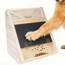 Dog Scratch Pad for Nails: Quiet Dog Scratch Board with Treats, Easy Change Dog Nail Board with 2Pcs Removable Stand, Interactive Paw Nail Scratcher & Slow Feeder Toy