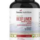 Pasture Raised Grass Fed Grass Finished Beef Liver Capsules | 3000mg Serving | 100% Hormone Free Desiccated, Undefatted Beef Liver with No Fillers, Non-GMO, Pesticide Free, Gluten-Free