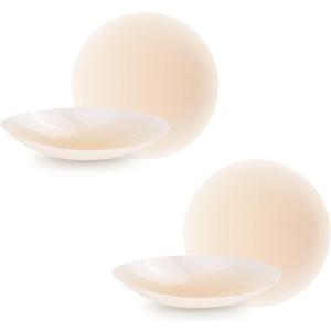 Cake Nipple Covers Non Adhesive Silicone Nipple Pasties for Women Reusable, Invisible Nipple Covers No Show (Medium Fits B-C cups, Nude