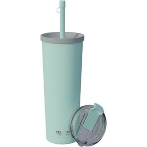 asobu Ocean Stainless Steel Tumbler with Flexible Straw Lid | Insulated Water Bottle for Ice Coffee, Cold Brew | Flip Open Lid for Hot Tea and Coffee | Reusable Travel Cup 27 Ounce (Mint) asobu Ocean Stainless Steel Tumbler with Flexible Straw Lid | Insulated Water Bottle for Ice Coffee, Cold Brew | Flip Open Lid for Hot Tea and Coffee | Reusable Travel Cup 27 Ounce (Mint)