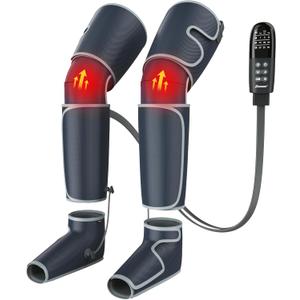 SLOTHMORE Leg Massager for Circulation and Pain Relief, Air Compression Foot Massager with 3 Heat Levels 4 Modes, 4-in-1 Foot Calf Knee & Thigh, Knee Heating Therapy, Gift for Mom Dad SLOTHMORE Leg Massager for Circulation and Pain Relief, Air Compression Foot Massager with 3 Heat Levels 4 Modes, 4-in-1 Foot Calf Knee & Thigh, Knee Heating Therapy, Gift for Mom Dad