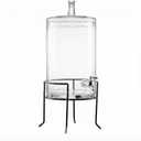 Style Setter Beverage Dispenser with Stand - 2.5 Gallon Large Countertop Glass Drink Dispenser w/Spigot & Lid - Party Drink Dispenser for Sweet Tea Lemonade Punch Water, Juice Dispensers for Parties