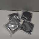 HOMOTEK 4 Pack 2-3/4 Inch Square Recessed Sliding Closet Door Finger Pulls, Diameter 2-3/8 Inch(60mm) Stainless Steel Flush Handles for Pocket Door, Bypass Barn Drawer Pulls(Black)