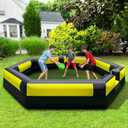 15FT Inflatable Gaga Ball Pit with Built-in Blower, Portable Gaga Ball Pit for Indoor & Outdoor Gaga Ball Activities, Sport Games for Backyard, Park