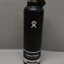 Hydro Flask Water Bottle - Insulated Stainless Steel - Straw Lid, Non Spill, Leakproof 24 Oz Black