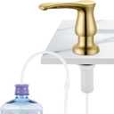 GAGALIFE Kitchen Sink Soap Dispenser Brushed Gold, Under Sink Soap Dispenser with 40" Silicone Extension Tube Kit,Say Goodbye to Frequent Refills (with Tube Kit)