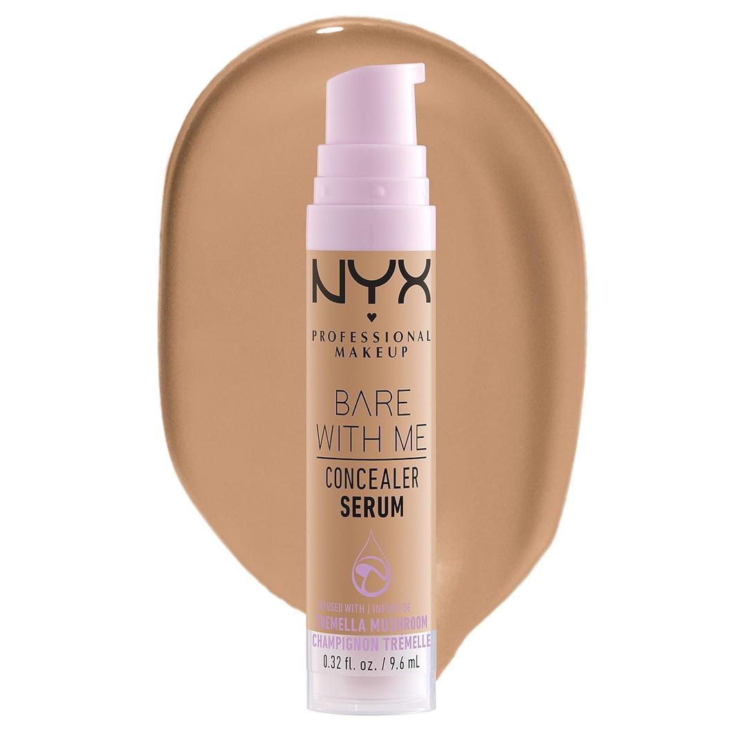 NYX PROFESSIONAL MAKEUP Bare With Me Concealer Serum, Concealer Makeup For Up To 24Hr Hydration - Medium (0.32 Fl Oz (Pack of 1))