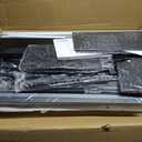 47 Inch Computer Desk with 5 Fabric Storage Drawers,Gaming Desk with Power Outlets & LED Lights,Reversible Home Office Desk with Monitor Stand for Working Writing Study, Black