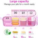 Zoksi Monthly Pill Organizer 1 Times a Day, 30 Day Pill Box Organizer,One Month Pill Case for Travel, 31 Day Daily Medcine Container for Vitamins, Supplement & Medication(Purple)