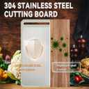 Cutting Board for Kitchen, Stainless Steel Cutting Board Double Sided, 304 Stainless Steel and Wheat Straw PP, Food-Grade, Scratch-resistant, Large Size 17.112.4"