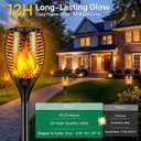 TomCare Solar Lights Outdoor Flickering Flame Solar Torch Lights Waterproof Outdoor Lighting Solar Powered Pathway Lights Christmas Decorations for Garden Patio Yard Landscape, 8 Pack