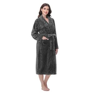Yurhap Premium Robes for Women - Super Soft Cozy Fleece Womens Robe Plush Long Bathrobe XL