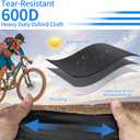 Bike Cover for Car Rack Transport | Waterproof 600D Oxford, 2-Bike Capacity, License Plate Window, Reflective Strips, Quick-Release Buckles | Fits SUVs, RVs, Trucks