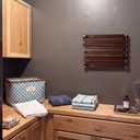 Novabright 1 Pcs Wood Foldable Wall Mounted Drying Rack, Walnut Wood Grain