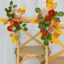 Artificial Wedding Dahlia Flowers 25 pcs Fake Roses with Stem for DIY Wedding Decor Centerpieces Arrangements Bouquets (Shades of Burnt Orange)