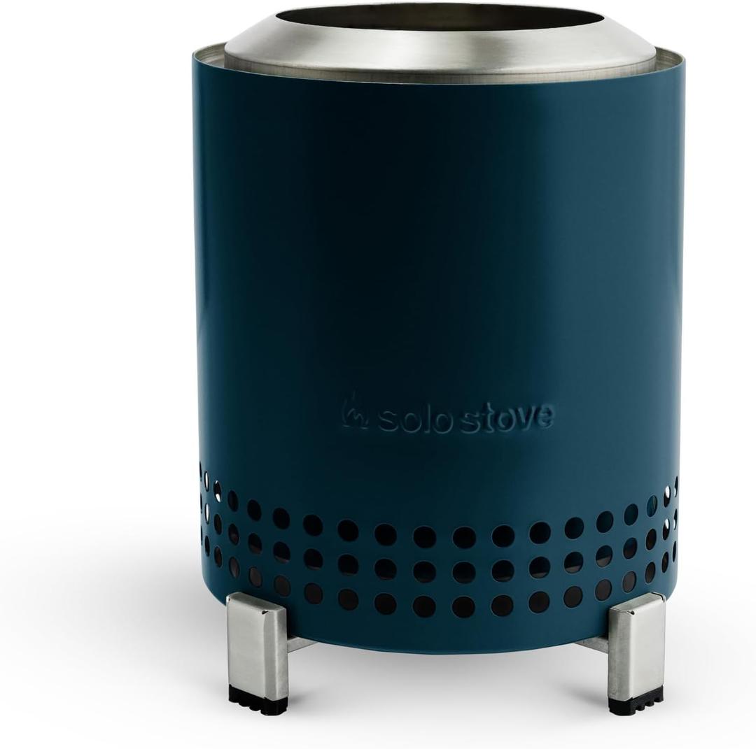 Solo Stove Mesa, 5.1 Inch Tabletop Fire Pit with Stand - Smokeless, Stainless Steel Fire Pit for Camping, Outdoor & Patio- Wood Burning or Pellet Fueled Portable Bonfire, 1.4lbs, Water