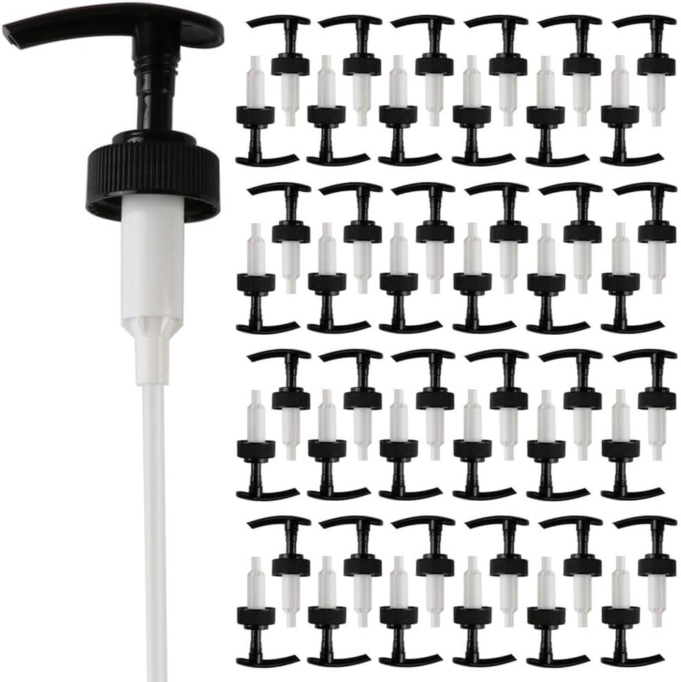 48-Pack 28-400 Soap & Lotion Dispenser Replacement Pumps  Standard Plastic Pump Heads with 8" Dip Tubes for Bottles and Jars (Black)