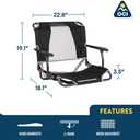 GCI Outdoor Comfort Chair and Stadium Seat, Big comfort stadium chair, armrests