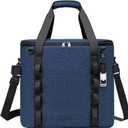 Insulated Soft Cooler Bag 12"x12"x12" Large Leakproof Soft Sided Ice Chest for Travel Beach Camping, 50 Cans Portable Cooler Box for Grocery Shopping, Road Trips, 44qt/60-cans
