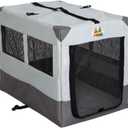 MidWest Homes for Pets Canine Camper Sportable, 30-inch Portable Tent Crate for Dogs, Soft-Sided, Folding Frame, Mesh Windows, Zip Door, Water-Resistant, Includes Pad