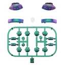eXtremeRate Green Purple Chameleon Glossy Replacement ABXY Direction Keys SR SL L R ZR ZL Trigger Buttons and Springs, Full Set Buttons with Tools for Nintendo Switch Joycon & Switch OLED Joy con