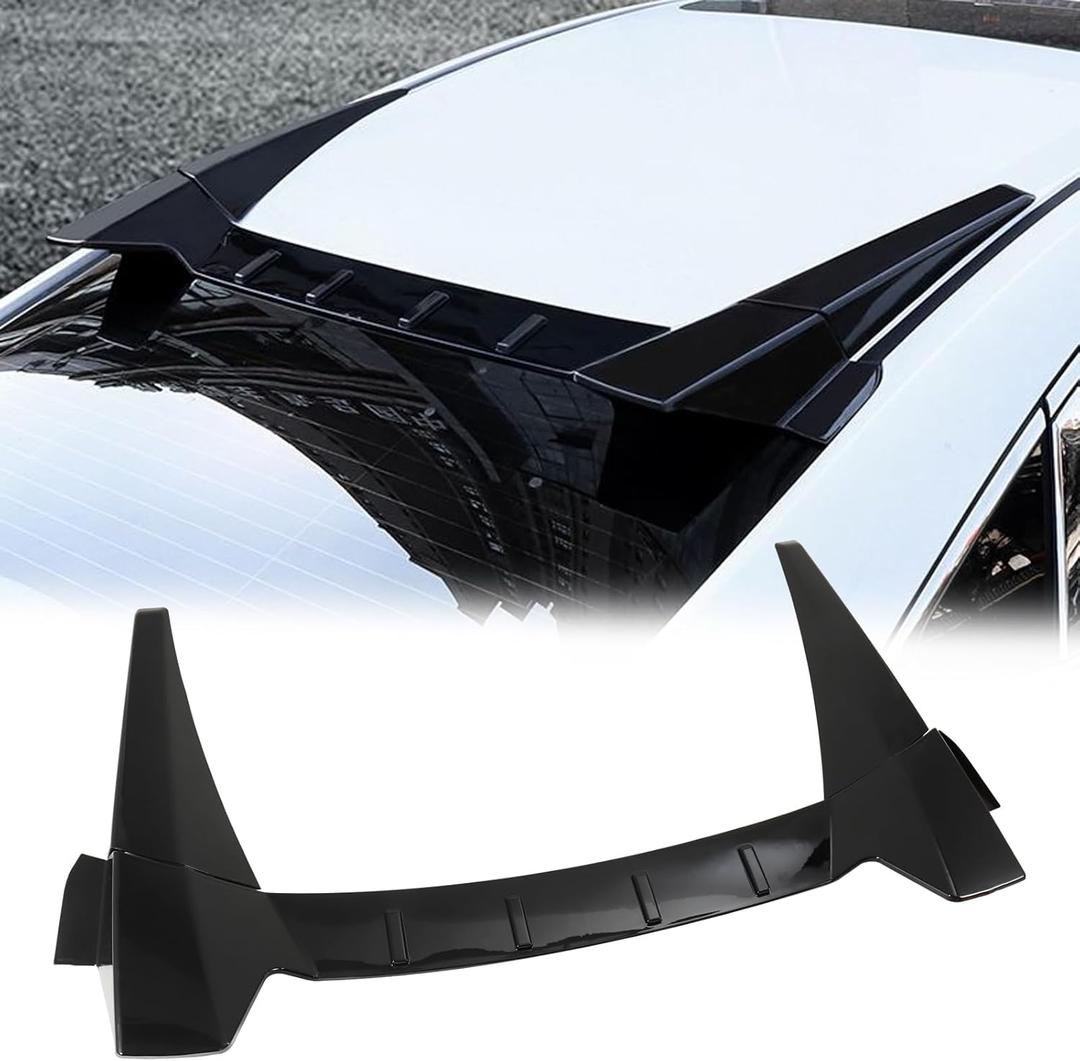 Rear Window Top Roof Spoiler Compatible with 2016-2021 Honda Civic 10th Spoiler Rear Window Spoiler for Honda Civic (Glossy Black)