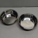 PEGYY11 Nonslip Stainless Steel Dog Bowls, 3.8 US Cup, 2 Count