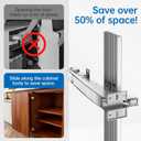 Lateral Opening Door Hinge Set 180° Parallel Opening Cabinet Wardrobe Door Sliding Load-Bearing 15.4lb Heavy Duty Hinge