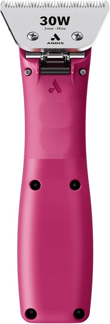 Andis 562772 Emerge Cord/Cordless Detachable Blade Pet Hair Clipper, Includes #30 Wide ceramicEDGE Blade, Powerful Motor, Delivers Smooth Finish, Pink