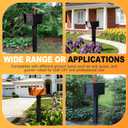 Black Mailbox Post for Outside, 43x4x4 inch, Heavy Duty In-Ground Post with Plate Bracket and Ground Anchors, Ideal for Outside Curbside Residential Use