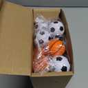 XunYee 32 Pcs Mini Foam Balls Sports Cupcake Toppers 1.6 Inch Basketball Soccer Stress Ball Small Football Baseball Cake Topper Sports Party Favors for Birthday Party Supplies Decoration(Mixed Balls)