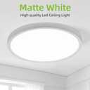 hykolity 12 Inch Selectable CCT LED Round Flat Panel Light, 24W 3000K/4000K/5000K, Edge-Lit Flush Mount Ceiling Light Fixture for Kitchen, Bedroom, Laundry and Closet Room, White