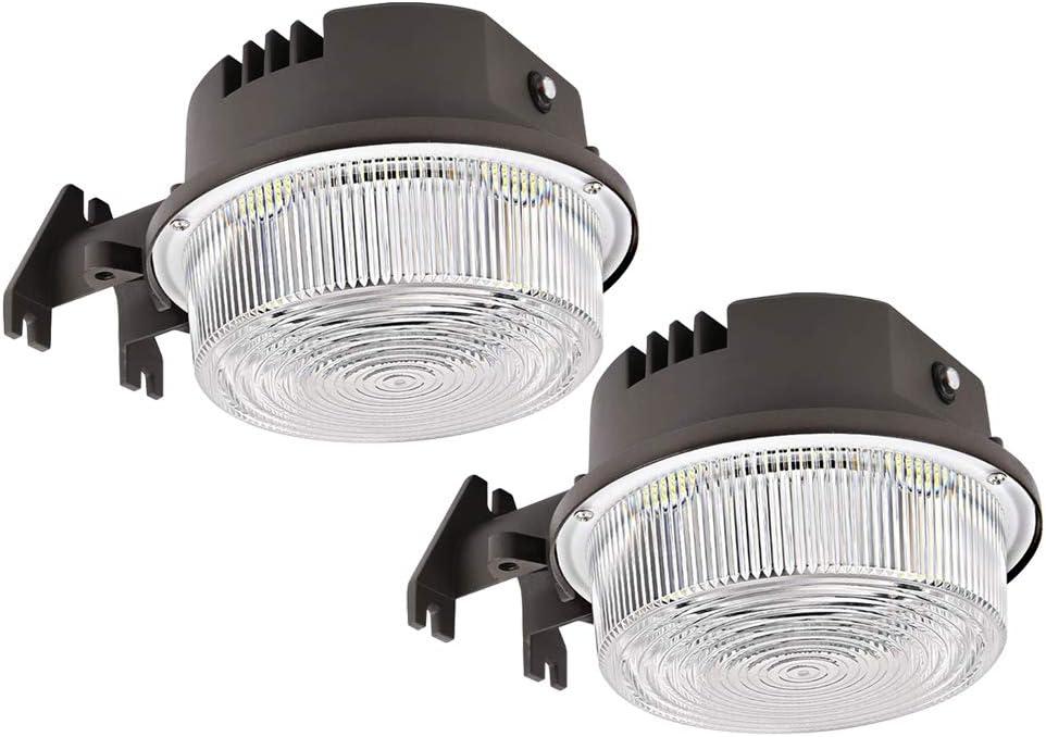 2-Pack LED Barn Light 50W, 6500lm Dusk to Dawn Yard Lighting with Photocell, 5000K Daylight 500W MH/HPS Replacement, IP65 Waterproof for Outdoor Security/Area Light