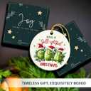 3 x Christmas Pickle Ornament 2025, Christmas Home Decor Keepsake for Pickle Lovers, Unique Ceramic Pickle Ornaments for Christmas Tree Decorations, Funny Pickle Gifts for Women, Men, Him, Her