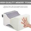 Side Sleeper Pillow, Knee Pillow for Side Sleepers, Smooth Spine Alignment Pillow, Sciatica Pain Relief Pillow (Grey)-2PCS