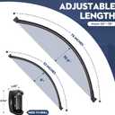 Black Curved Shower Curtain Rod 33-78 Inches Adjustable Splicing Design Need To Drill Shower Rods Curved Round Bowed Rust proof, Premium Stainless Steel Shower Curtain Rod for Bathroom, Bathtub, Stall