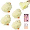 4PCS Taba Squishy Chick Toys, Hand Make Fidget Chicken Silicone Squeeze Toys Ultra Soft for Kids & Adults, Pinch Family Chick Soft Squishy Fidget Toys for Stress Relief