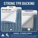 Smiry Bathroom Rugs Mat 30x20, Extra Soft Absorbent Chenille Bath Rugs, Non Slip Rubber Backing Machine Washable Quick Dry Bath Mats for Bathroom Floor, Tub, Shower, Home Accessories, Grayish Blue