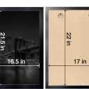 Annecy 17x22 Picture Frame Black（1 Pack）, 17 x 22 Picture Frame for Wall Decoration, Classic Black Minimalist Style Suitable for Decorating Houses, Offices, Hotels