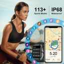 Smart Watch,1.96"HD Smartwatch for Men Women (Answer/Make Call), 2026 Fitness Activity with Heart Rate/Sleep Monitor/Step Counter, IP68 Waterproof, 113+ Sport Modes Running Watch for Android iOS Black