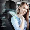 Quiet Car Seat Fan USB Bladeless, 3 Speeds Adjustable, Front & Backseat Cooling Fan for Travel, Car Headrest Fan, Quiet Running, Compatible with Car Chargers & USB Outlets (Black)