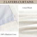 Aersas Pinch Pleated 100% Blackout Linen Curtains 96 Inches Long for Bedroom Double Layer Black Out Drapes Soundproof Pinch Pleat Room Darkening Window Treatments for Living Room Dining Office