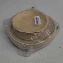 Palm Leaf Plates 10 Inch Round Bamboo Plates Disposable 25 Pack Bulk Eco-Friendly Biodegradable Compostable, Best Alternative To Wooden Plastic